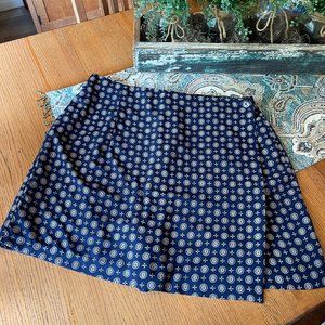 Plus Preferred navy blue tan skort, elastic waist in back 24W or 2X vintage golf